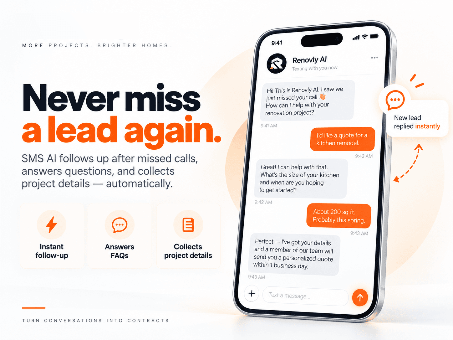Never miss a lead again — SMS AI follows up after missed calls automatically