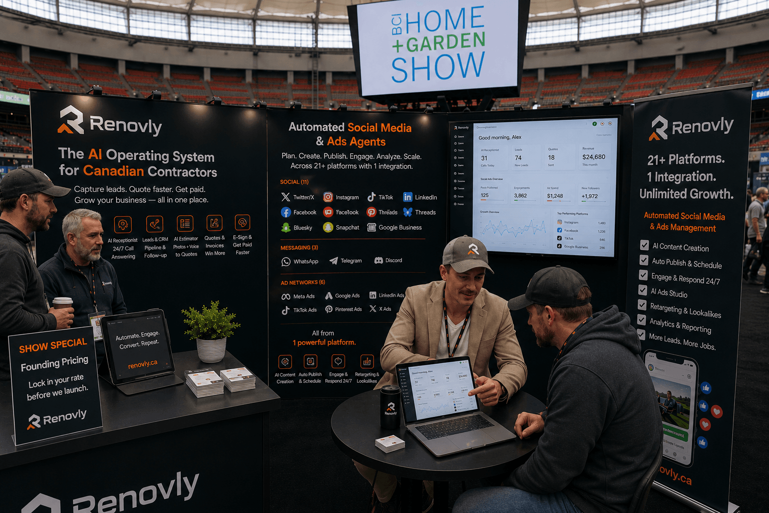 Renovly at the BC Home + Garden Show — live demo for Canadian contractors